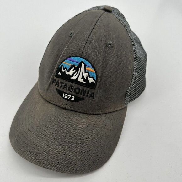 Patagonia Fitz Roy Scope LoPro Trucker Snapback Mesh Hat Gray - Picture 1 of 8
